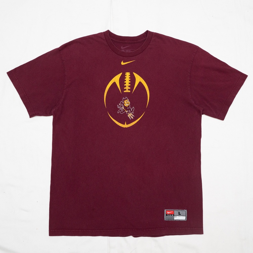 Men's‎ Nike Team Men's Large ASU Sun Devils Football Sparky Mascot T Shirt Large